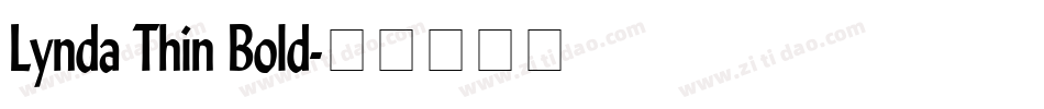 Lynda Thin Bold字体转换